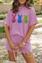 Phalaenopsis Shiny Bunny Doll Patched Loose Tee and Shorts Corded 2pcs Outfit